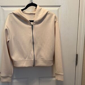 a new day Women's Cream Full Zip Hooded Jacket Size Medium